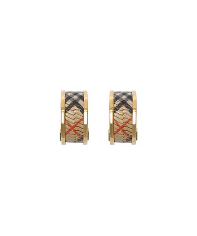 チェックプリント フープイヤリング