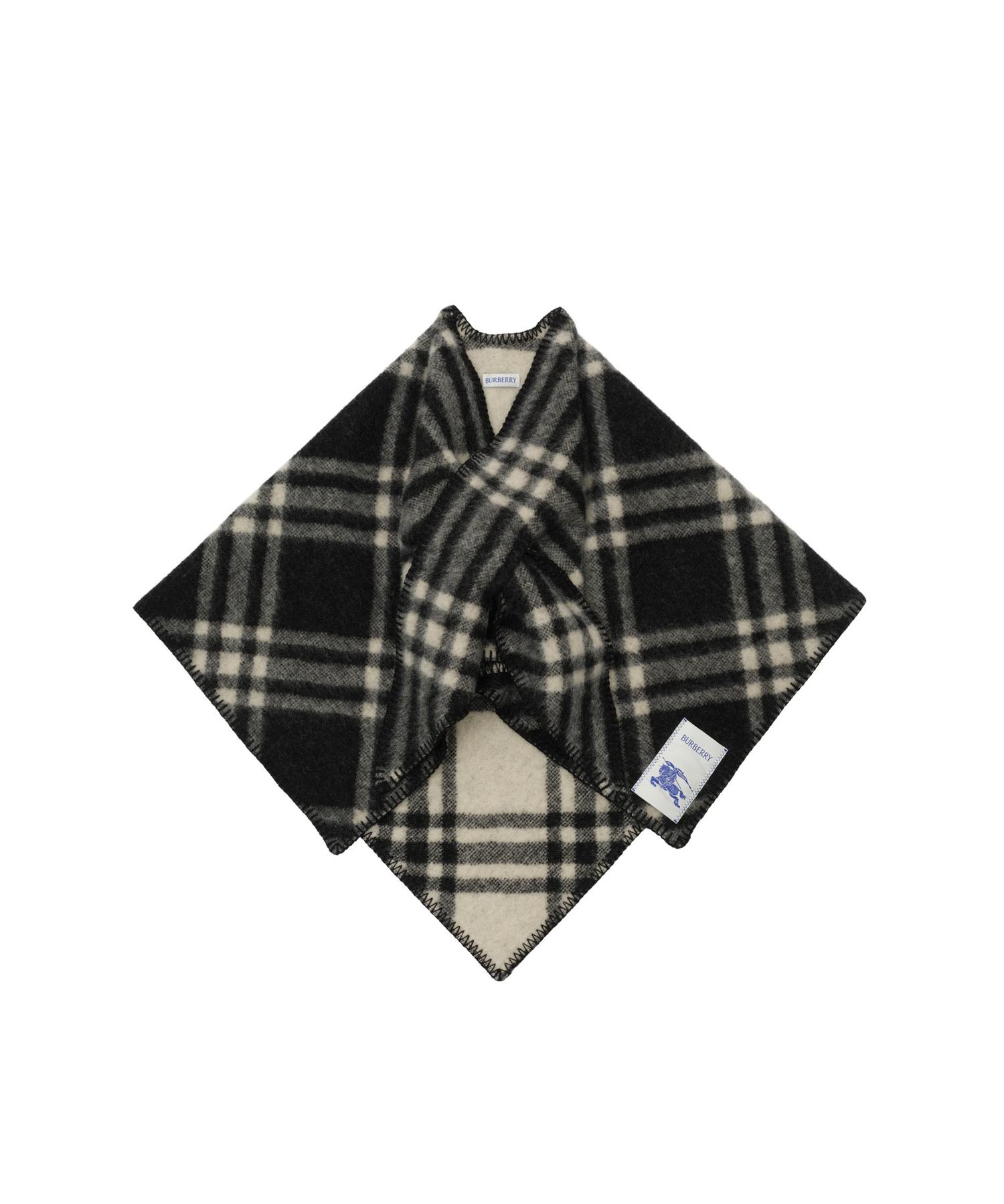 チェック ウールシルクカシミア ケープ(O10785846)｜阪急百貨店公式