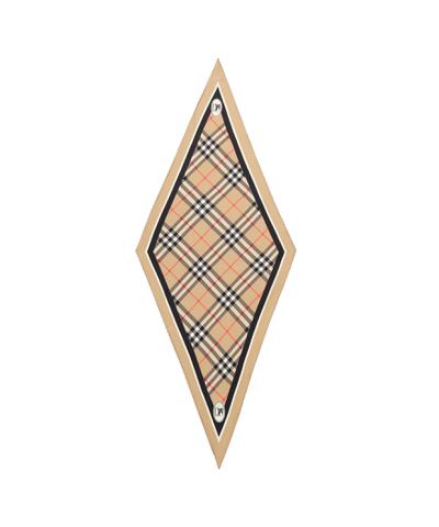 チェック ナイトスタンプ シルクスカーフ