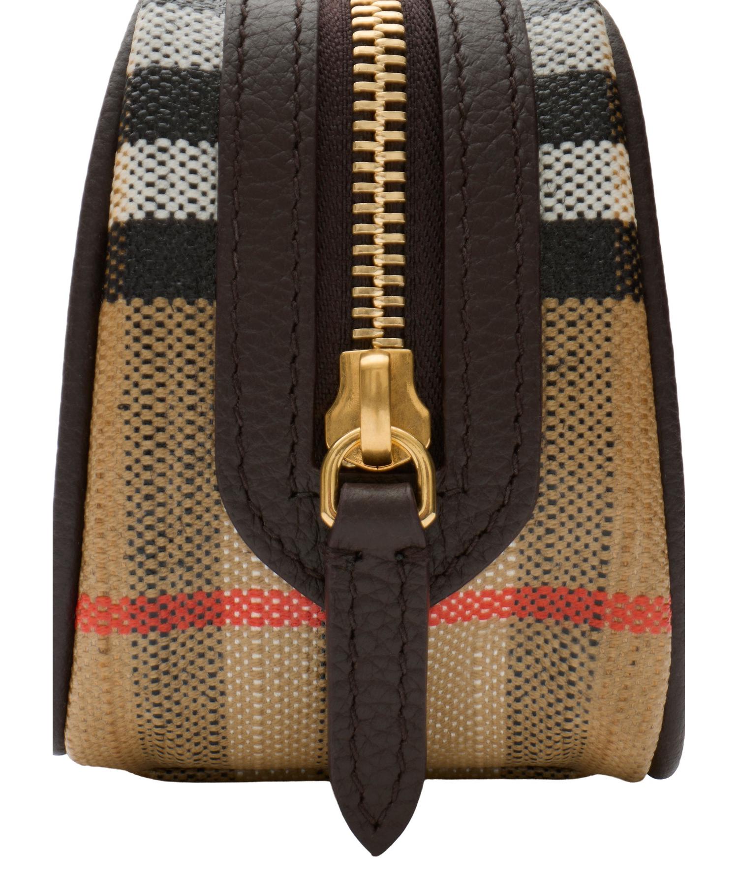 BURBERRY ストライプ ポーチ カラビナ付き ハイランド メイクアップポーチ(O10785783)｜阪急百貨店公式通販サイト