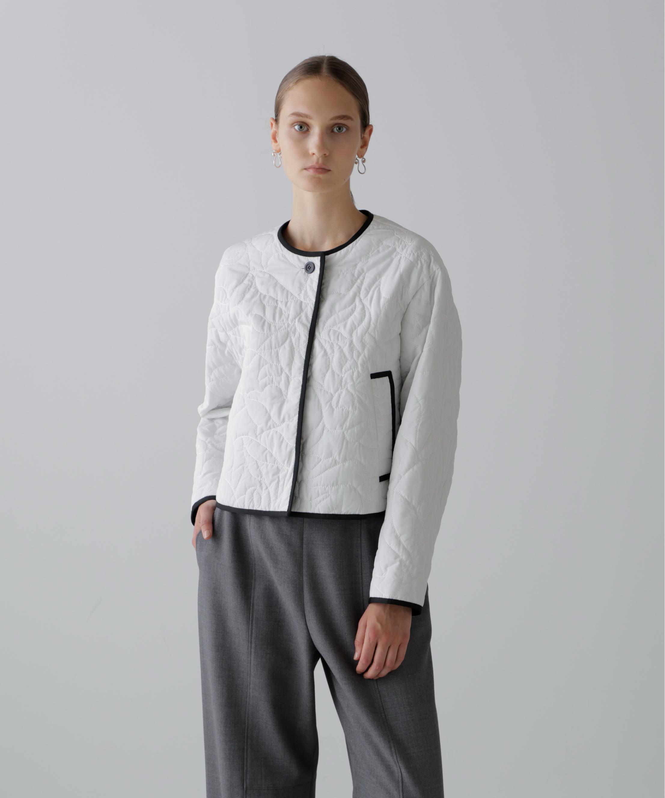 HANAEMORI GOLF ホワイト キルティングトレーナー HANAEMORI GOLF ホワイト キルティングトレーナー