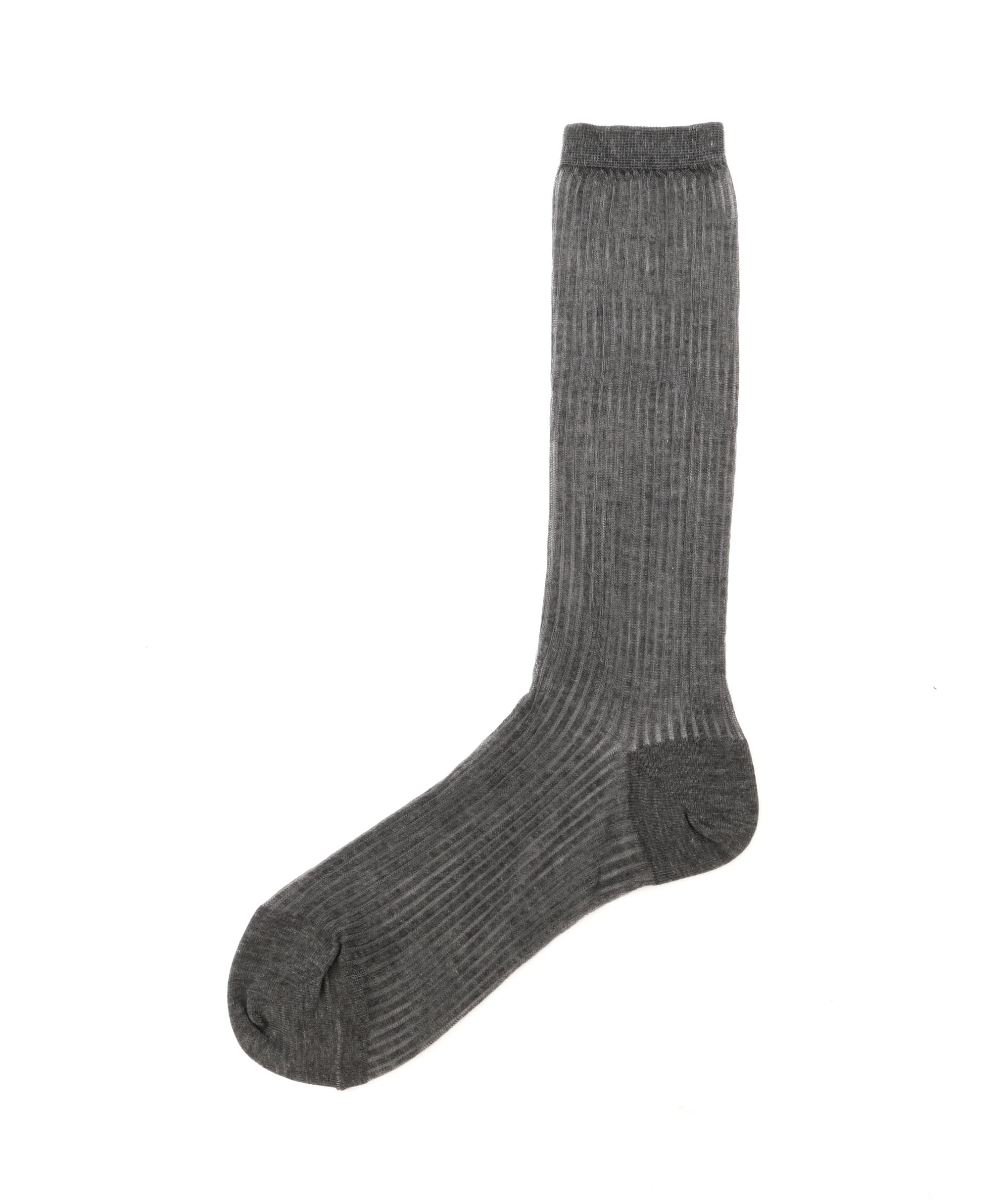 ADORE piedi nudi シアーリブソックス グレー FR ADORE piedi nudi シアーリブソックス グレー FR