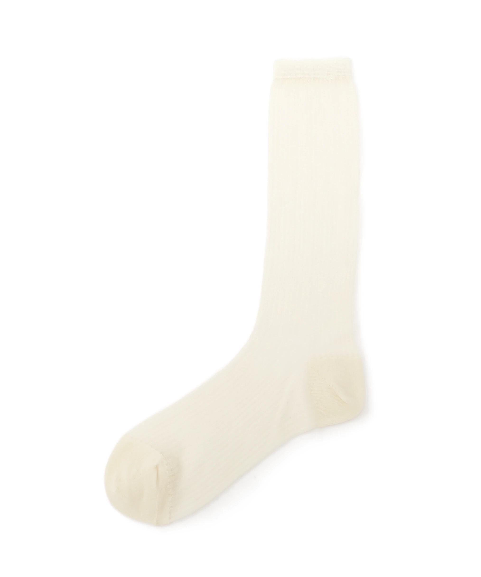 ADORE piedi nudi シアーリブソックス ホワイト FR ADORE piedi nudi シアーリブソックス ホワイト FR