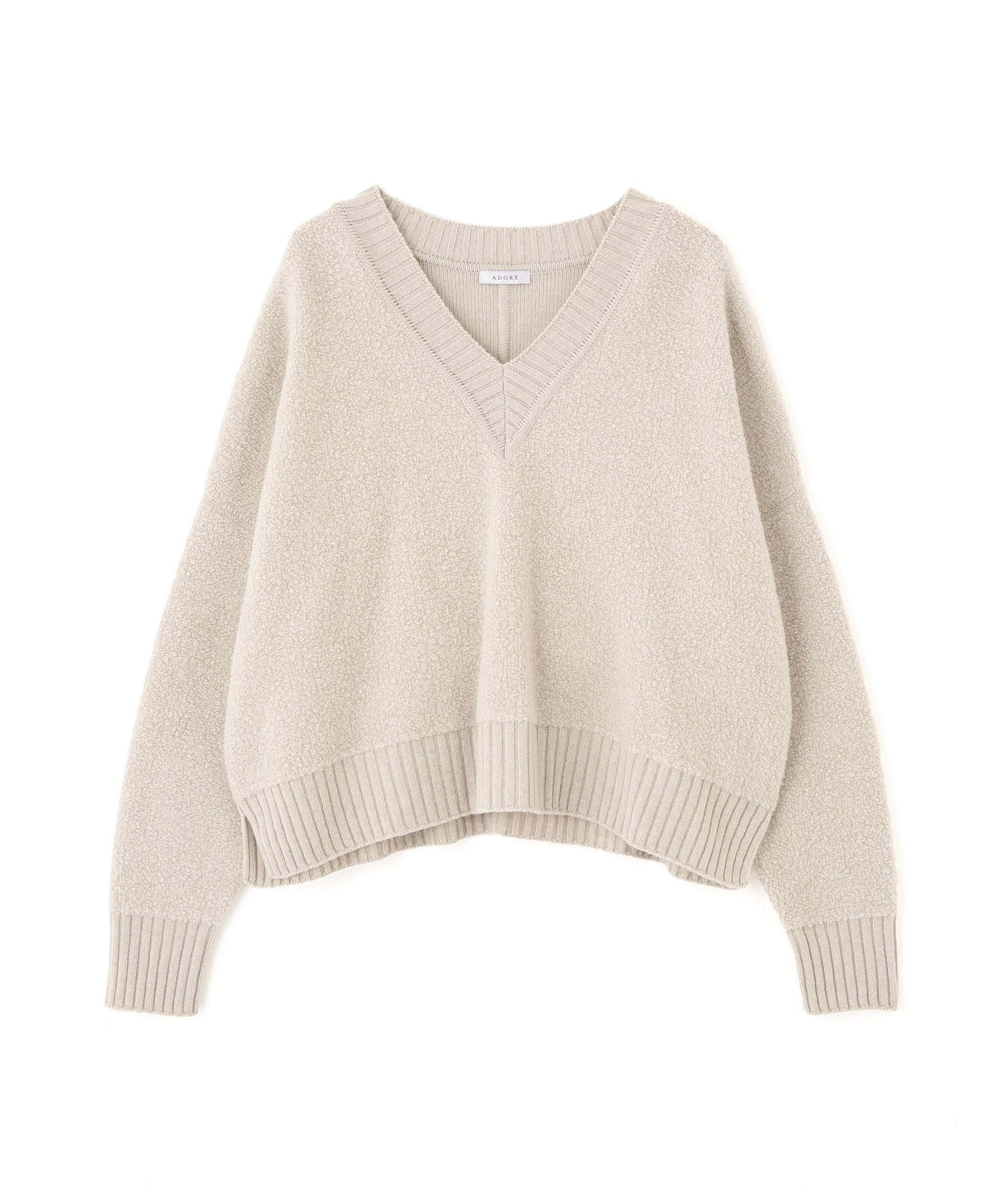 ADORE ◆パイルニットプルオーバー ベージュ 38 ADORE ◆パイルニットプルオーバー ベージュ 38