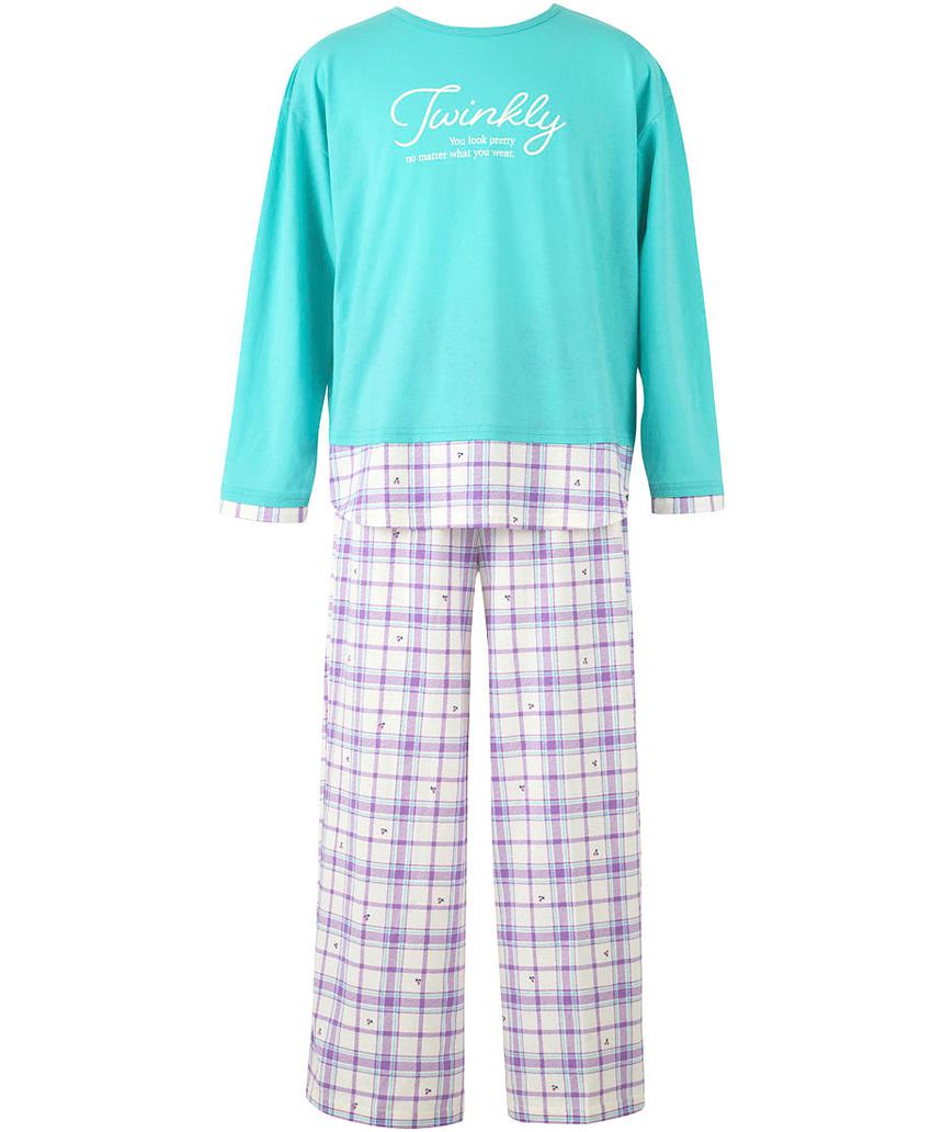 WACOALKIDS 女児パジャマ(CTR735) ターコイズブルー 8 WACOALKIDS 女児パジャマ(CTR735) ターコイズブルー 8