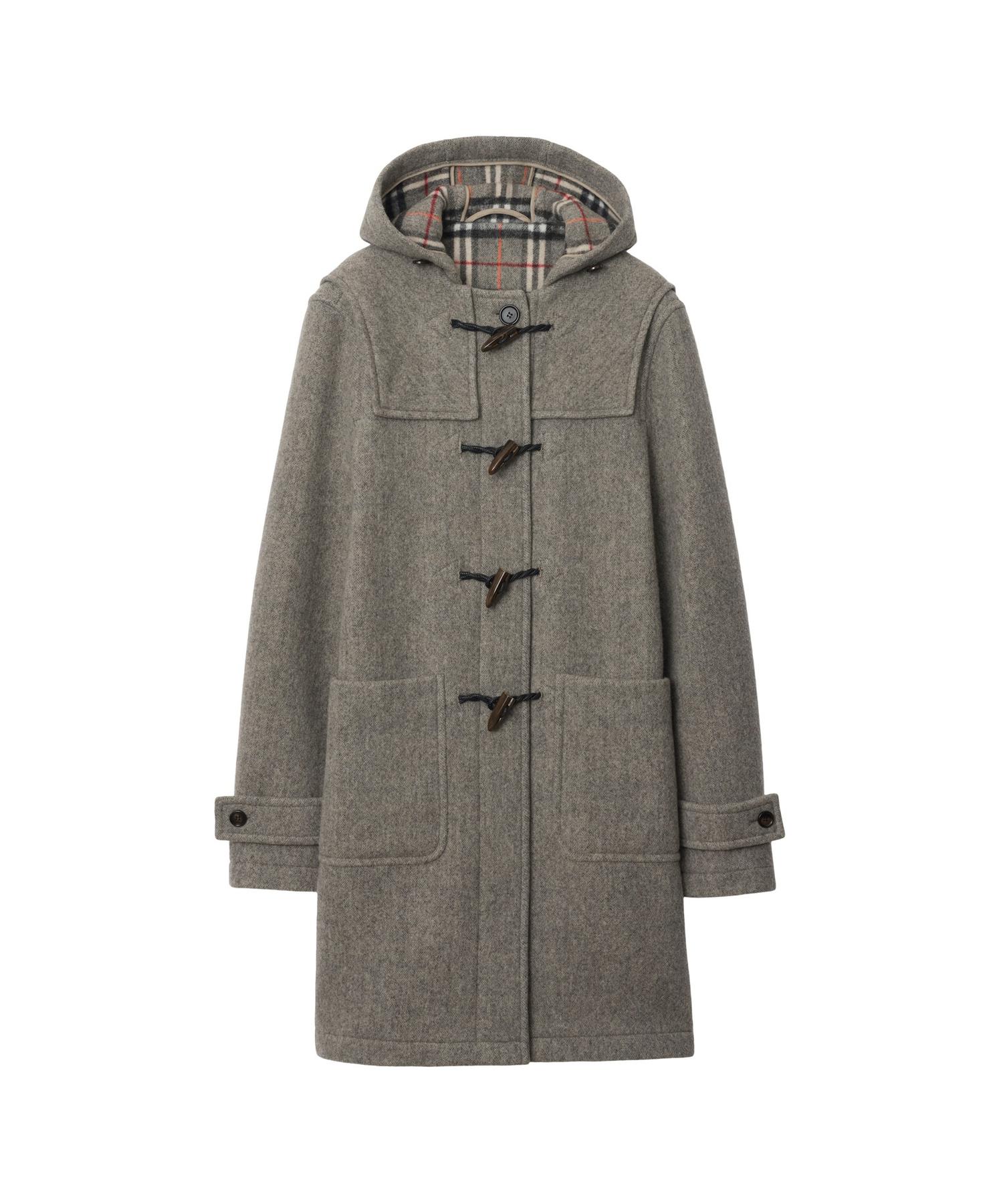 Burberryダークグレー ダッフルコート ウール フード付き ウール ダッフルコート(O10722215)｜阪急百貨店公式通販サイト