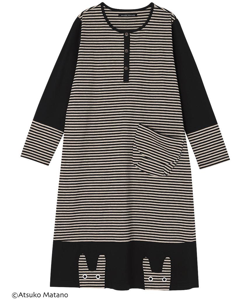 ATSUKOMATANO ワンピース(HNX513) ブラック M ATSUKOMATANO ワンピース(HNX513) ブラック M