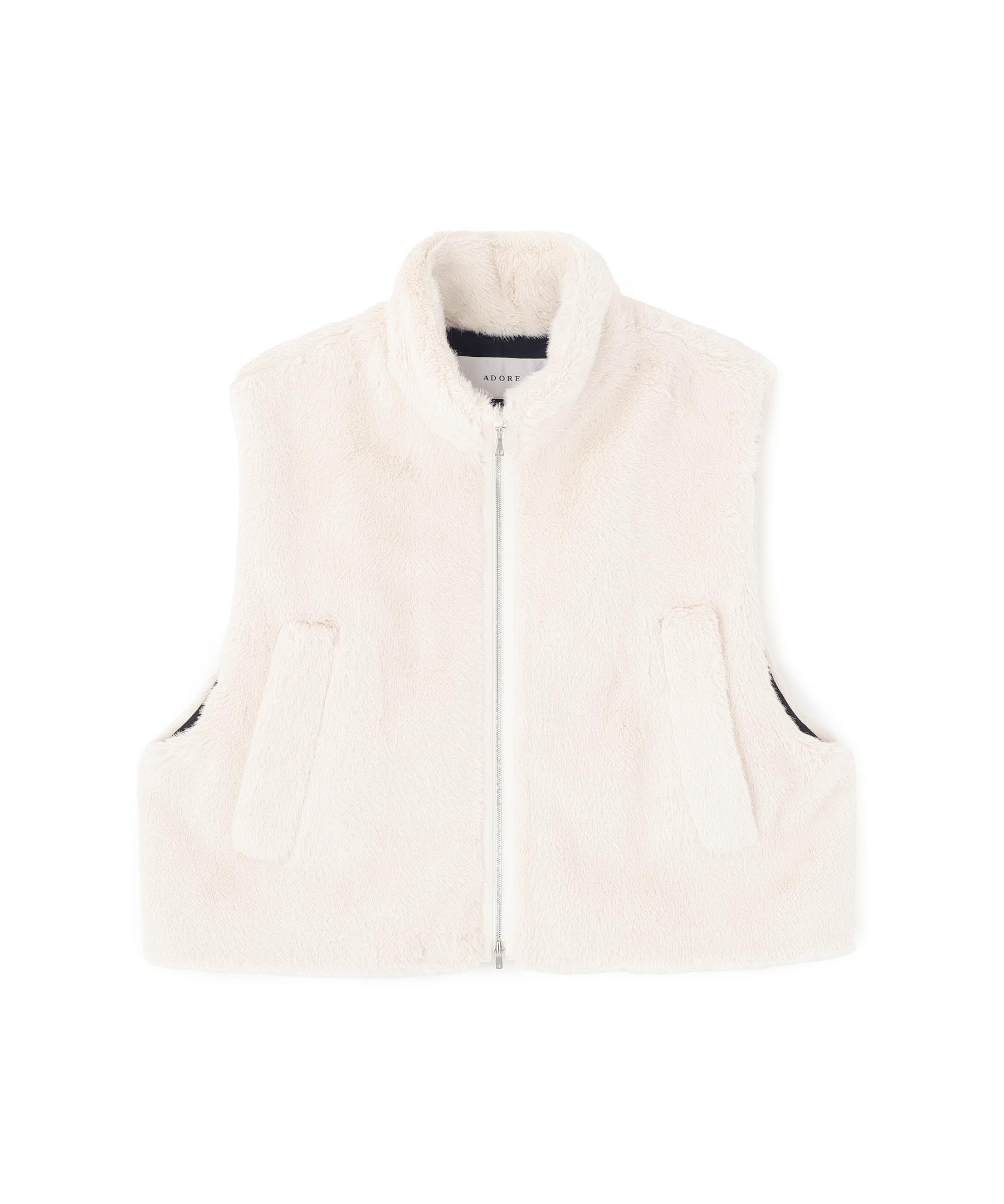 美品 現行 アドーア ADORE ノーカラージャケット　ブルゾン 36 白 110015314250029020001?$VS_1500$