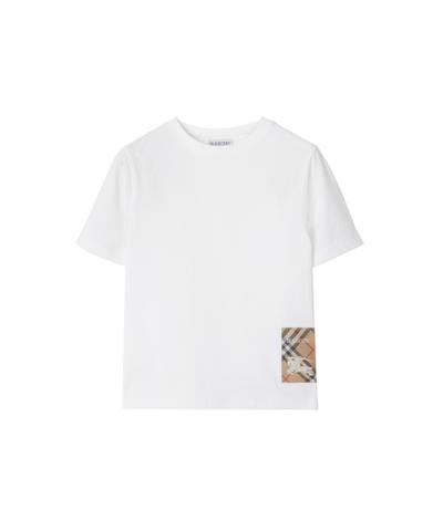 チェックラベル コットンTシャツ