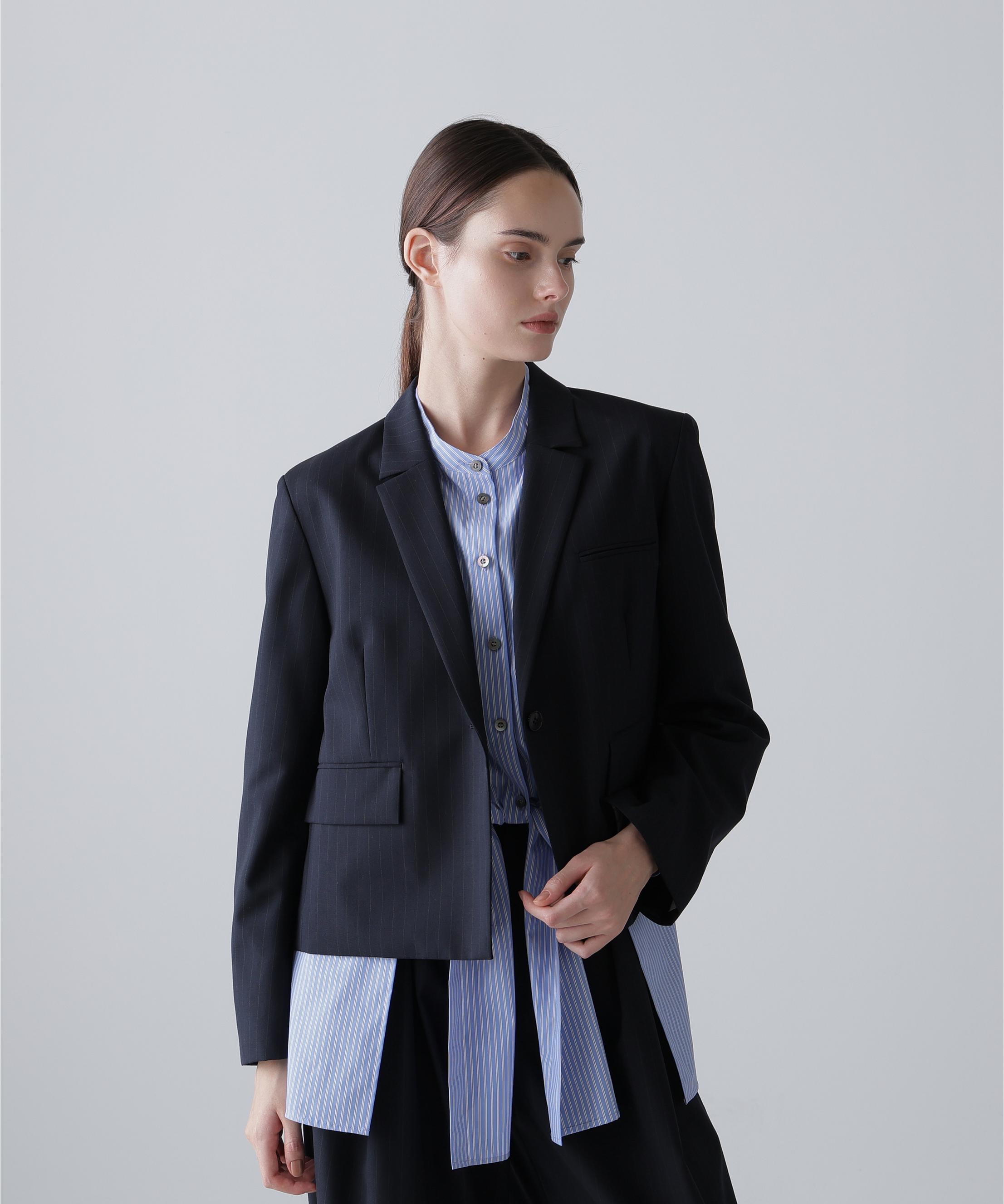 ADORE ◆マニッシュクロスジャケット ネイビー ３８