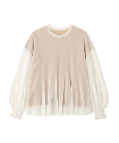 シアーレイヤードニット